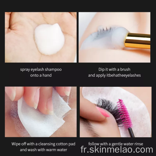 Extensions de cils Nettoyer de mousse Brosse de lavage et shampooing